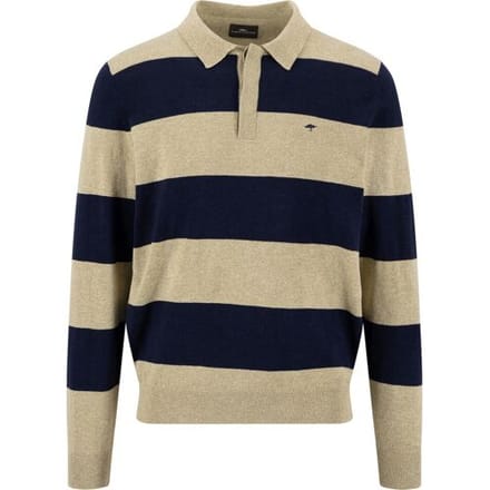 Fynch-Hatton Polo Striped Cotton Linnen Pistache / male