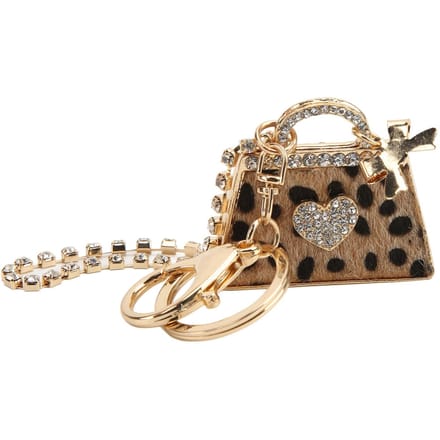 Luipaard Tas Sleutelhanger Exquise Persoonlijkheid Mode Handtas Sleutelhanger Ring Hanger Decoratie beige
