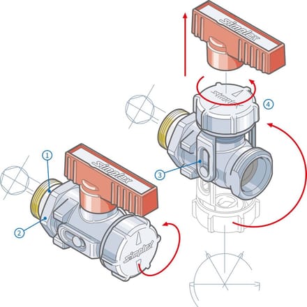 Flamco KFE-kogelkraan hoek G1/2a PN16 MS vern., F10670