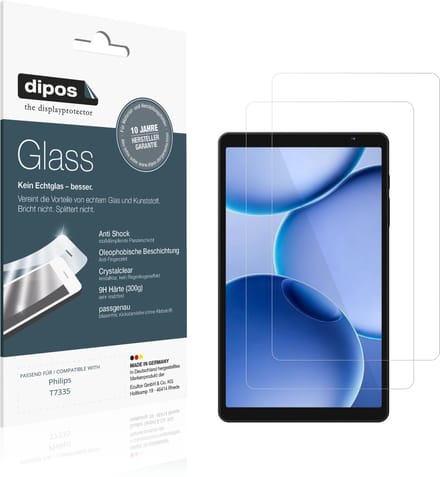 dipos – 2x Pantserfolie geschikt voor Philips T7335 | 9H Screenprotector
