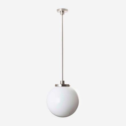 Hanglamp Bol Ø 30 20's Matnikkel - Art Deco Trade