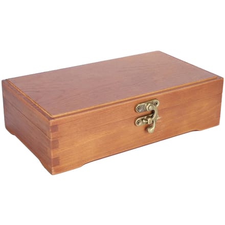 Boîte en bois rectangulaire Antique, étui de papeterie pour enfants, rangement multifonction de bureau gray