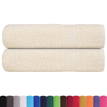 vidaXL - Handdoeken - FROGN - 2 - st - 50x100 - cm - 360 - g/m² - crème