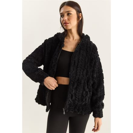 Gebreide Cardigan met Capuchon en Rits