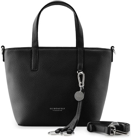 SEIDENFELT MANUFAKTUR handtas schoudertas Lohja Hand Bag Black zwart