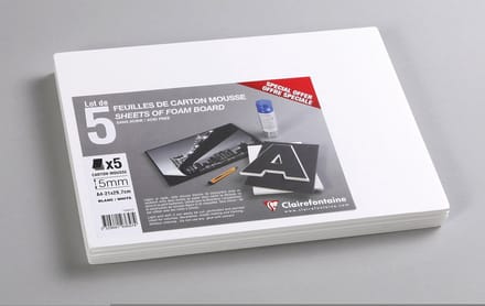 Schuimplaat Clairefontaine, A4 formaat, 5 mm dik, wit
