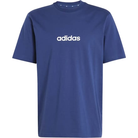 Adidas Sportswear Essentials Linear Single Jersey T-Shirt - Heren - Blauw