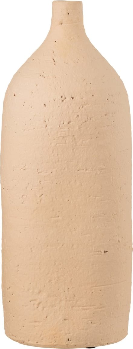 J-Line vaas Enya Fles - keramiek - beige - large - 40 cm hoog