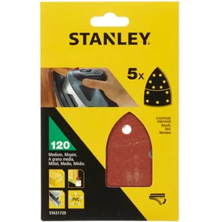 Stanley Schuurpad Quick Fit - K120 - 5 Stuks
