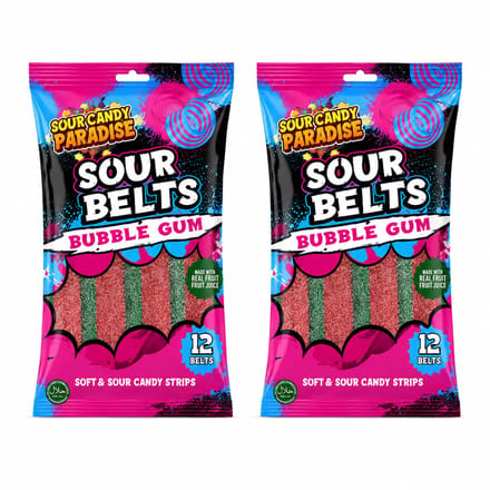 Sour Candy Paradise- Sour Belts Bubble Gum Flavour