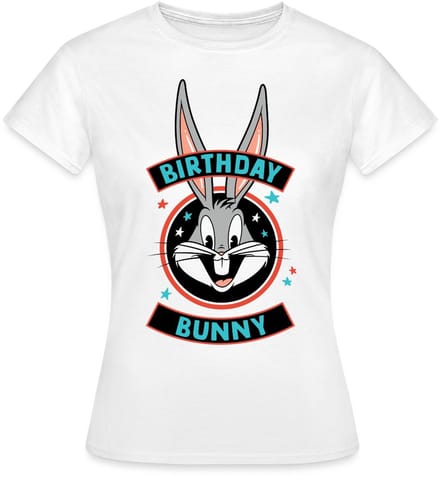 Looney Tunes Bugs Bunny Birthday Bunny T-Shirt Dames
