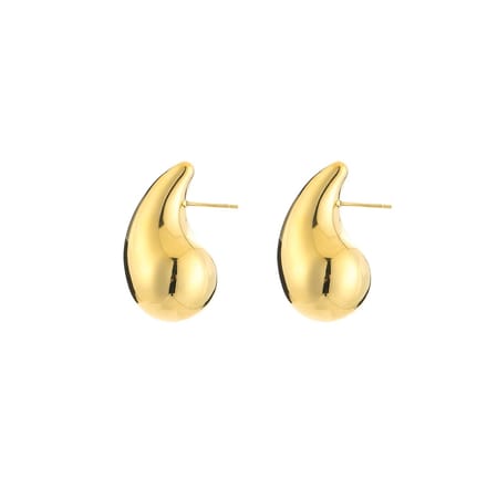 Michelle Bijou, druppel oorbellen, goud, stainless steel