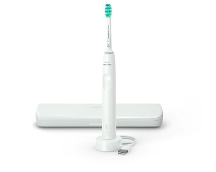 Philips Sonicare Serie 3100 Elektrische Tandenborstel Wit - Inclusief Reisetui voor een Complete Mondverzorging