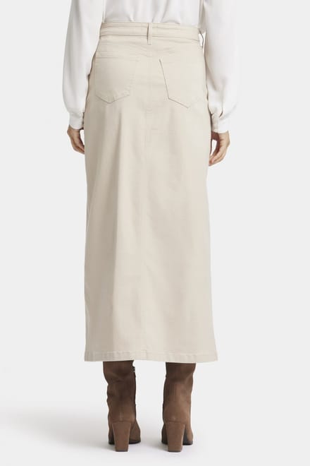 Hoge Taille Lange Rok Met Centraal Voor Sleuf