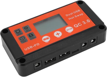 Zonne Laadregelaar - MPPT Controller - Energie Opladen - Automatisch Adaptief - 30A - Zwart