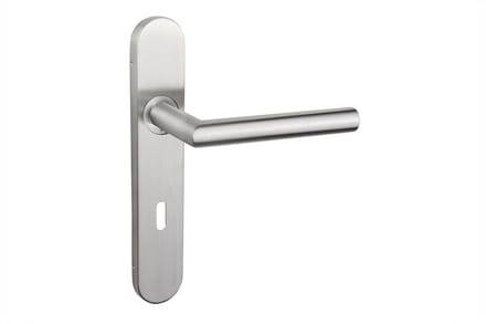 Lavuzo deurkruk Mantua RVS met afgerond schild SL72 | Per set | Deurklink met schild