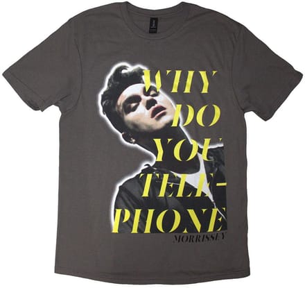 Morrissey - Why Do You Telephone? Heren Tshirt - S - Grijs