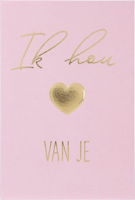 Depesche - Wenskaart "Gewoon Mooi", klein met de tekst "Ik hou van je" - mot. 003