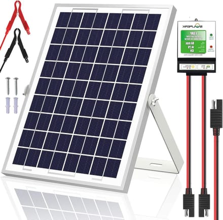 Zonnepaneel Kit - Oplader Controller - Batterij Onderhoud - Hoge Efficiëntie - 10 Watt - Zwart