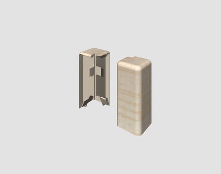EGGER buitenhoekelement voor 6 cm plinten KUBUS Eiken crème