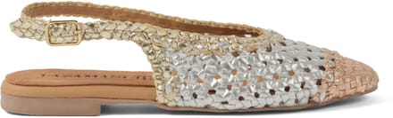 Lazamani - Novia Dames Ballerinas Leer Silver - Maat 38