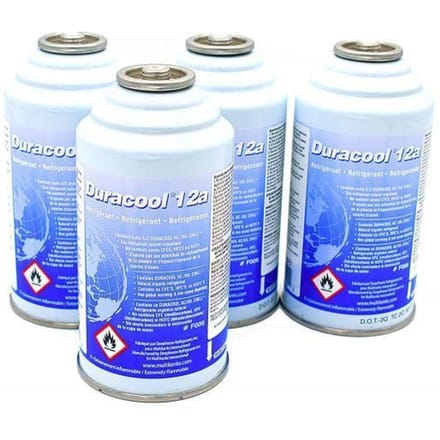 Set van 4 blikjes Duracool 12a , vervangt R12,R134a en 1234yf