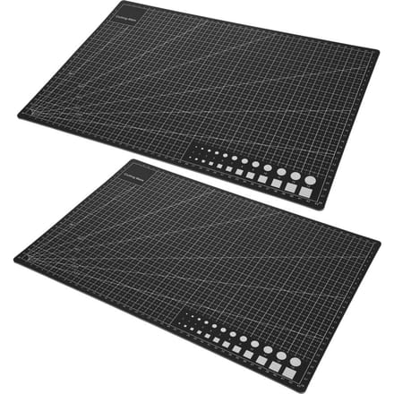 2 Stuks Snijmat A3 Zwart Model Snijpad Papier Rubberstempel Graveren Schaalbord gray