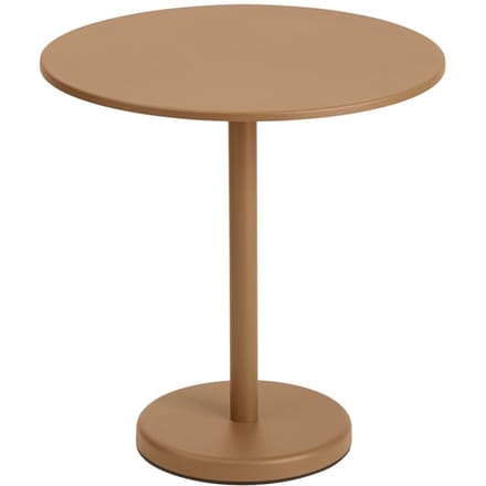 Muuto Linear Steel Tafel rond - oranje - Hoogte 73 cm