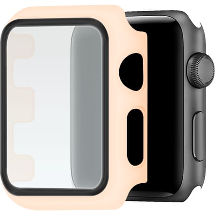Apple Watch Hoesje met Screenprotector gehard glas - 40mm - Roze