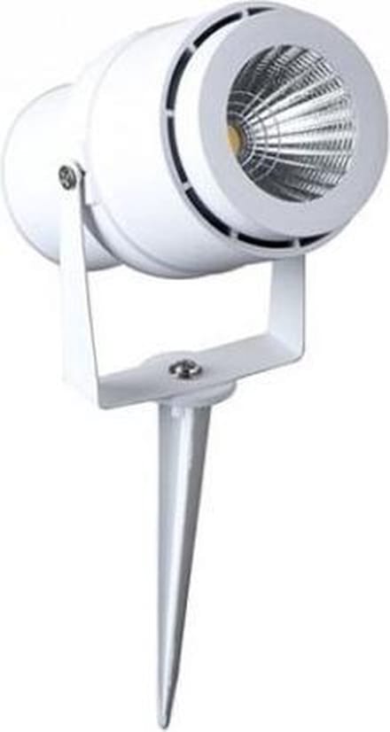 220 Volt - Tuinlamp - Warm wit - 12 Watt - Witte behuizing - Grond spot