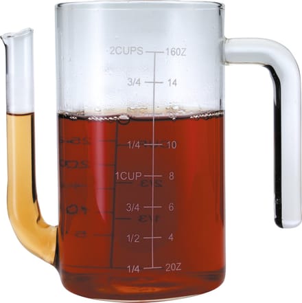 MasterClass Glazen jus/vetafscheider kan - inhoud 450ml / 2 kopjes / 16 fl oz