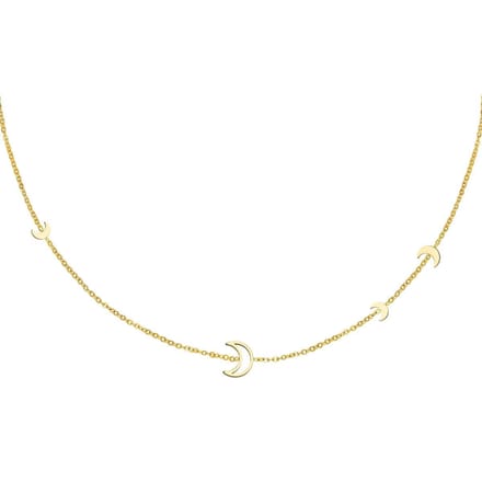 Roestvrijstalen ketting Maan - Yehwang - Ketting - One size - Goud