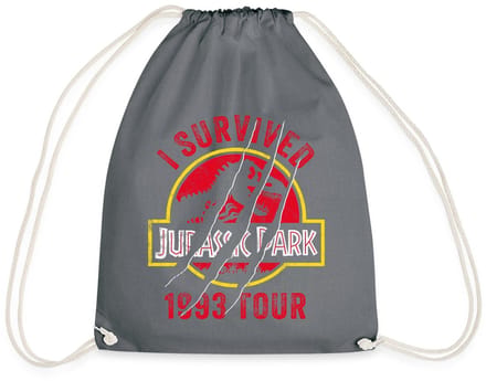 Jurassic Park Bekrast Logo I Survived 1993 Tour Gymtas