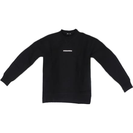 Crew Neck Sweatshirt Kids - Black Sweaters