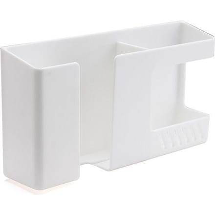 Support mural pour téléphone portable sans perforation, organiseur de télécommande, boîte de rangement, support de chargement pour conteneur de chevet blanc