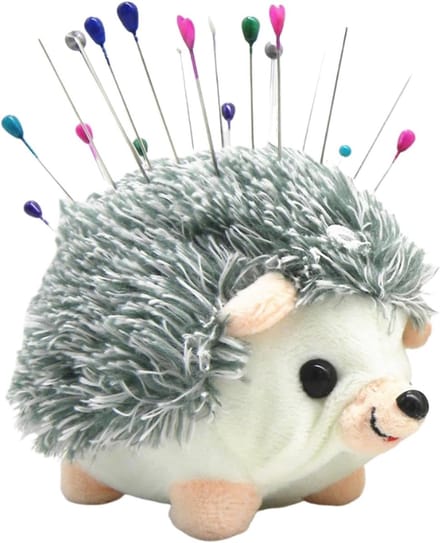 Speldenkussen - Naaispulletjes Houder - Naaien en Knutselen - Schattig Egel Design - 12 cm Lengte - Grijs