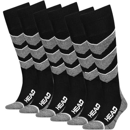 HEAD Skisokken Unisex V-Shape Kneehigh 6-pack Black Combo-35/38