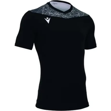 Macron Nash Shirt Korte Mouw Kinderen - Zwart / Wit | Maat: 7-8 Y