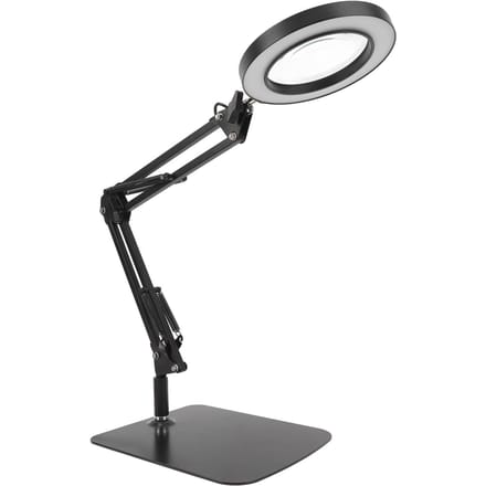 5X Verlichte Vergrootglas Lamp 2-in-1 Vergroot Swingarm Bureau Lamp met Klemstandaard 360 Graden
