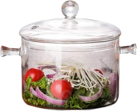 Glazen Kookpan - Hit de bestendig - 1350 ml - Transparant - Glas