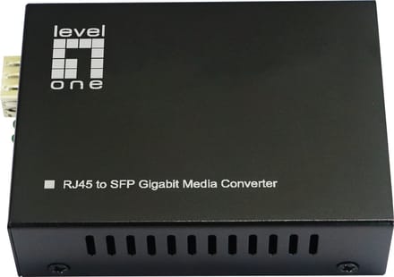 LevelOne GVT-2015 netwerk media converter 1000 Mbit/s Multimode, Single-mode Zwart