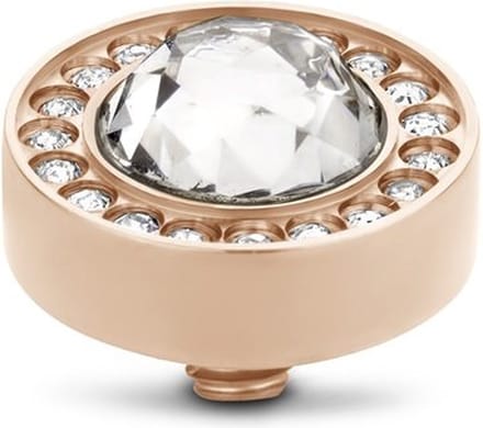 Melano Twisted Halo CZ Steentje Crystal | Rosé