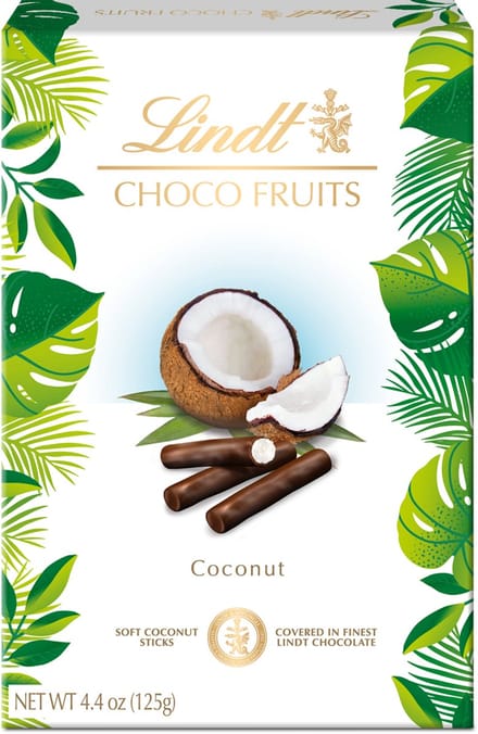 Lindt CHOCO FRUITS Kokos Melkchocolade Sticks 125 gram