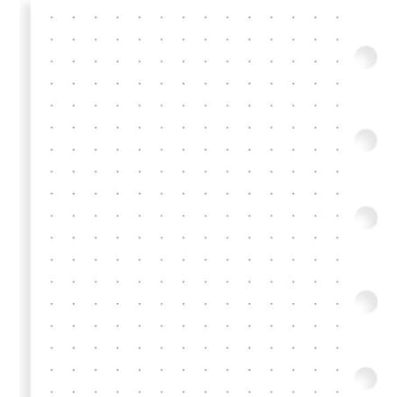 Filofax interieur, formaat pocket, uitvoering dotted wit notitiepapier à 30 vel