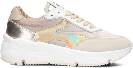 Hip H1835 Sneakers Meisjes - Leren Sneaker - Beige - Maat 37