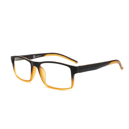 MODFANS Stijlvolle Gradient Rechthoekige Heren Blauwe Blackout Leesbril UV Bescherming Comfort Veer Scharnier Bril 1.5 black