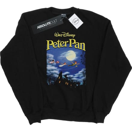Disney Heren Peter Pan Come With Me Hommage Sweatshirt (Zwart)