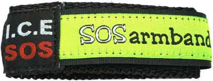 ICE SOS armband geel (small) SOS armband ( 3 tot 9 jaar)