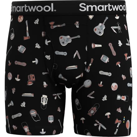 Smartwool Merino Print Brief Boxers Zwart L Man