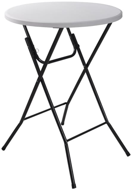 Statafel opvouwbaar rond ø80x110 cm - wit